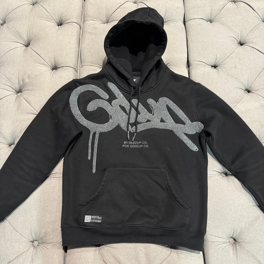 Geedup Handstyle Hoodie 'Grey Black' (Second hand)