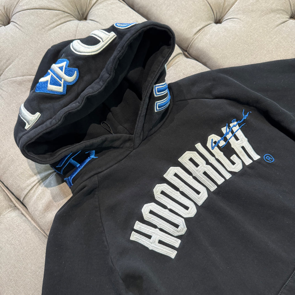Hoodrich Hood Logo Hoodie 'Black Blue' (Second hand)