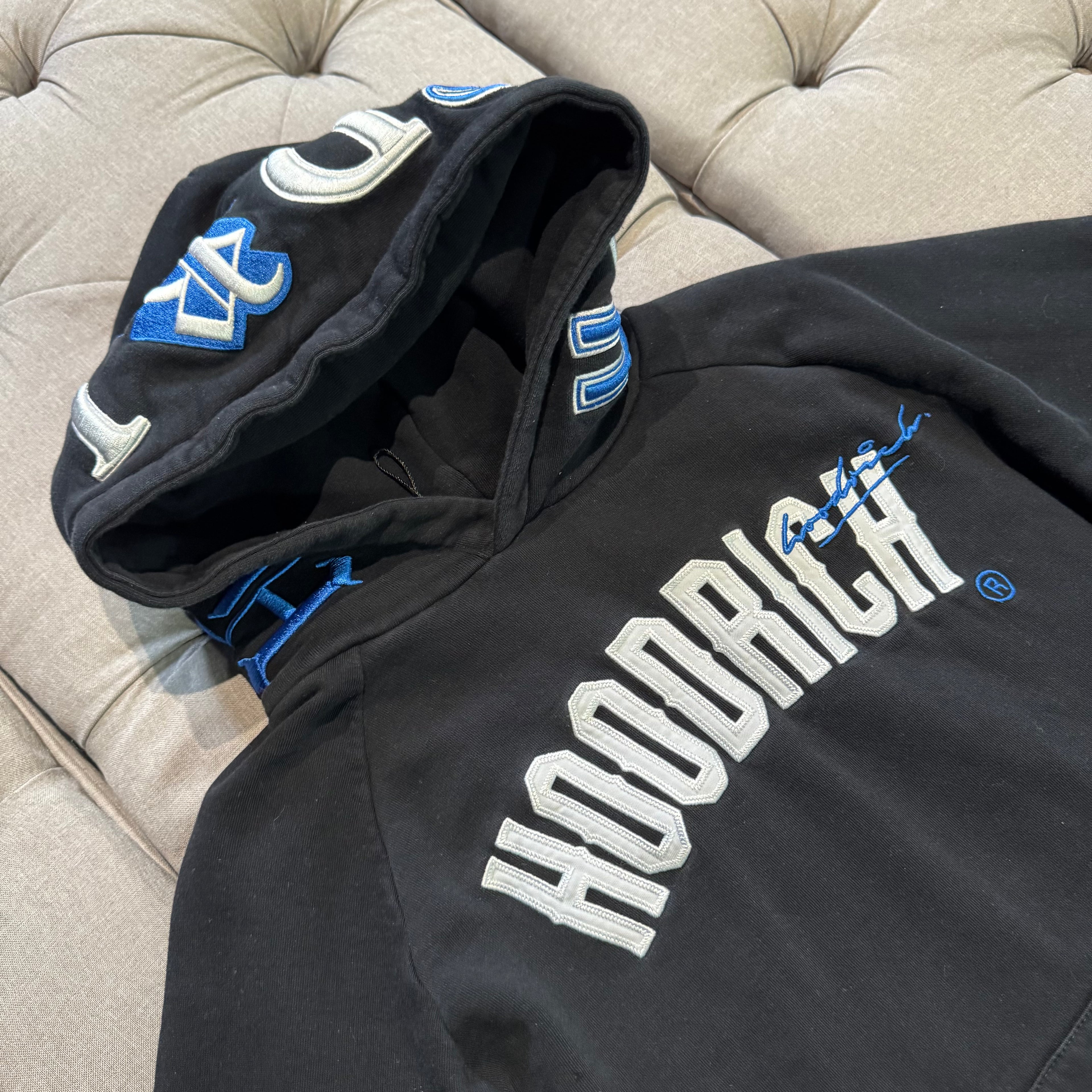 Hoodrich Hood Logo Hoodie 'Black Blue' (Second hand)
