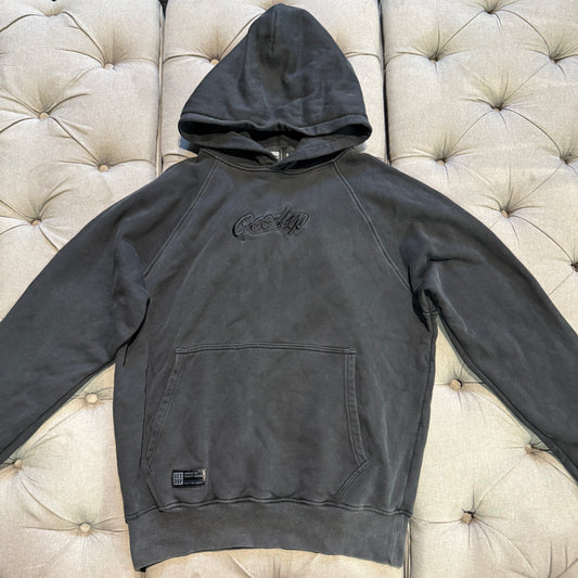 Geedup Script Back Logo Hoodie 'Washed Black' (Second hand)