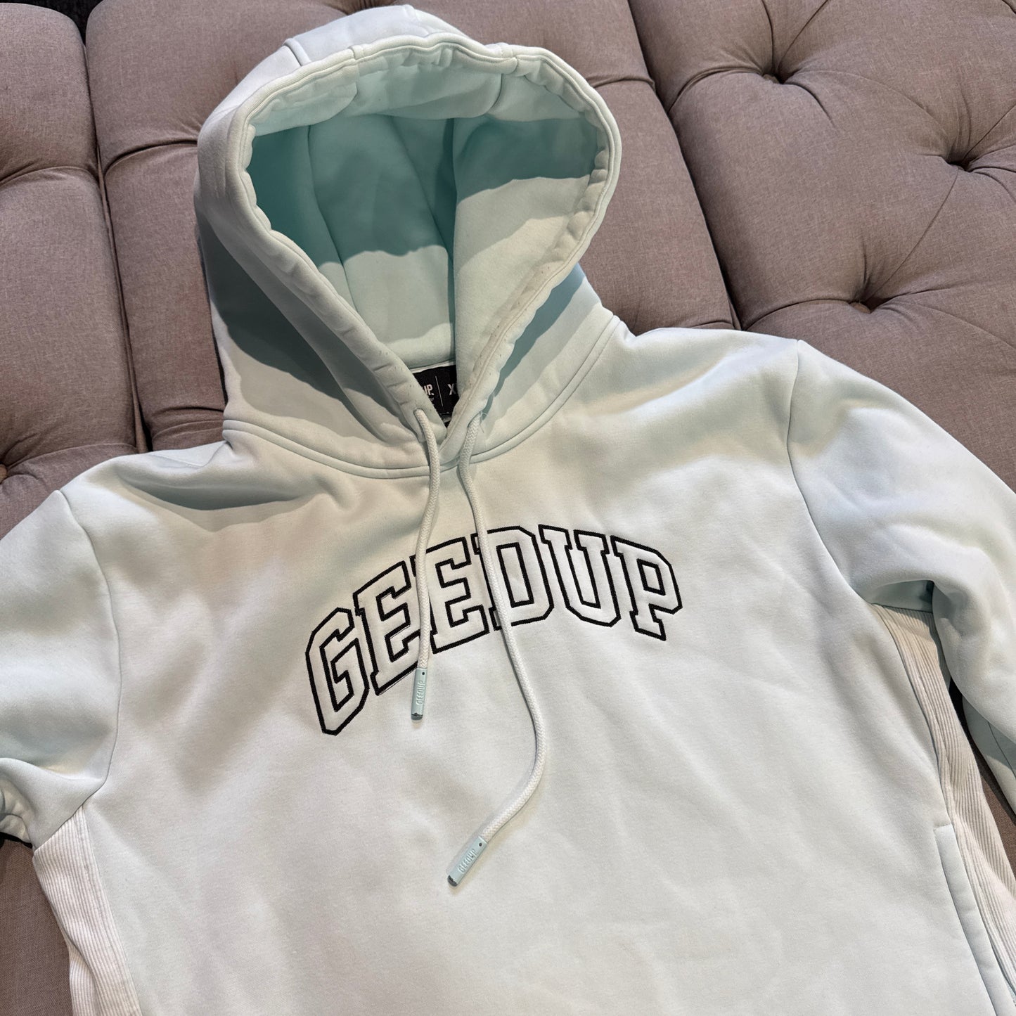 Geedup Proud Logo Hoodie 'Teal Black' (Second hand)