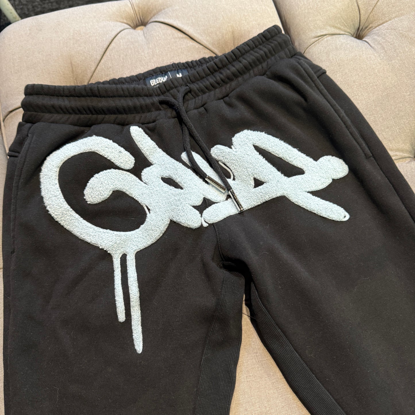 Geedup Handstyle Trackpants 'Black Baby Blue' (Second hand)