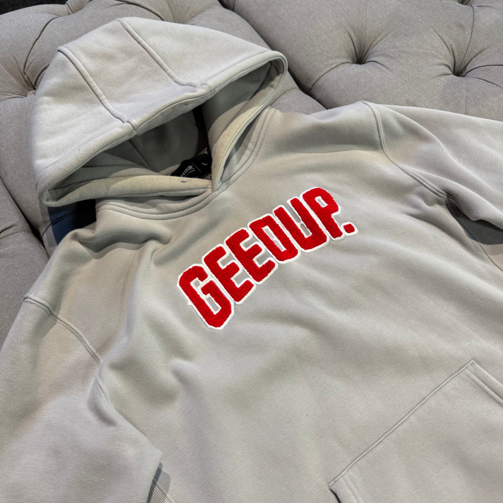 Geedup Play For Keeps Hoodie 'Grey Red' (Second hand)