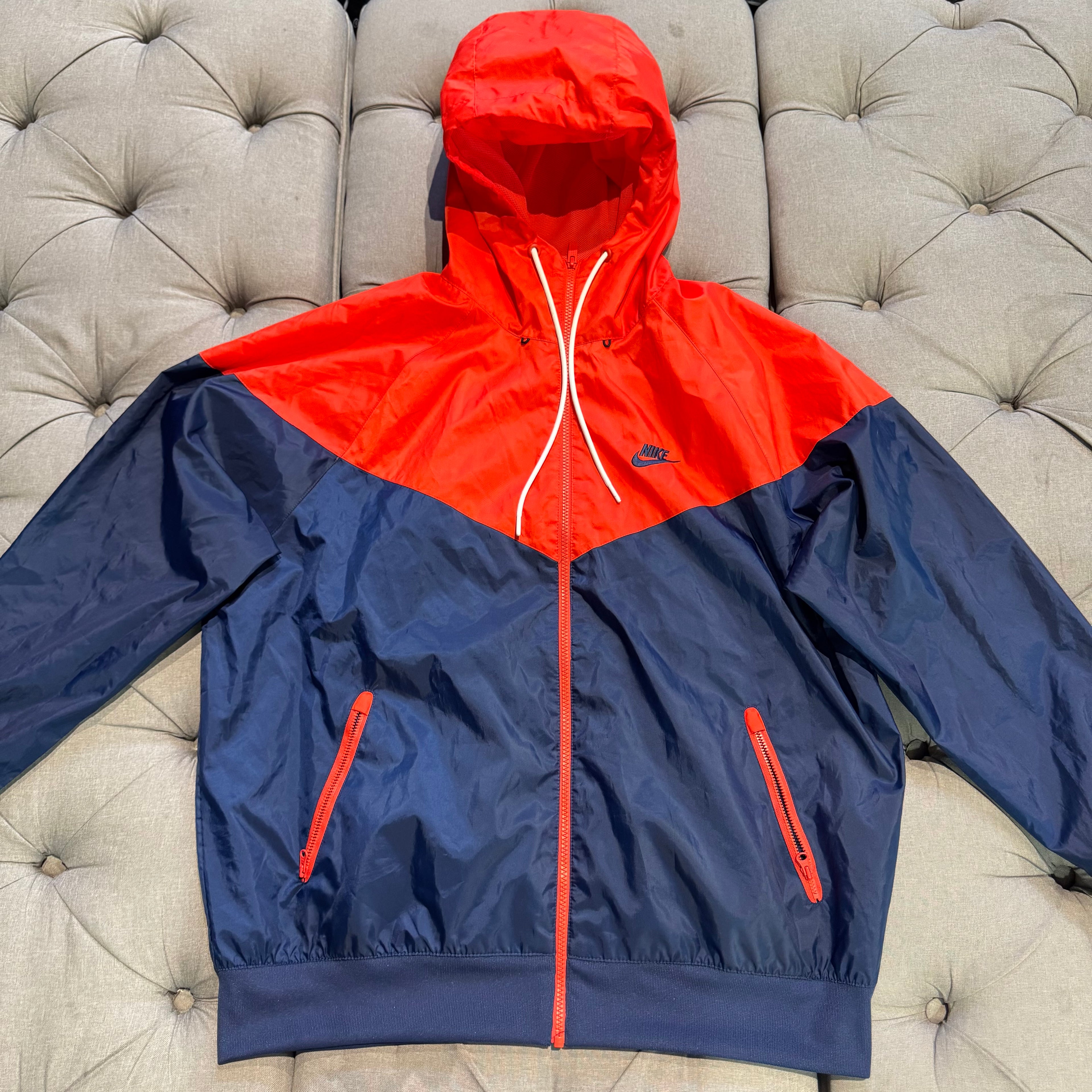 Nike 2 Tone Windbreaker Jacket 'Navy Red' (Second hand)