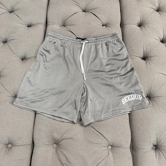 Geedup Small Logo Mesh Shorts 'Grey' (Second hand)