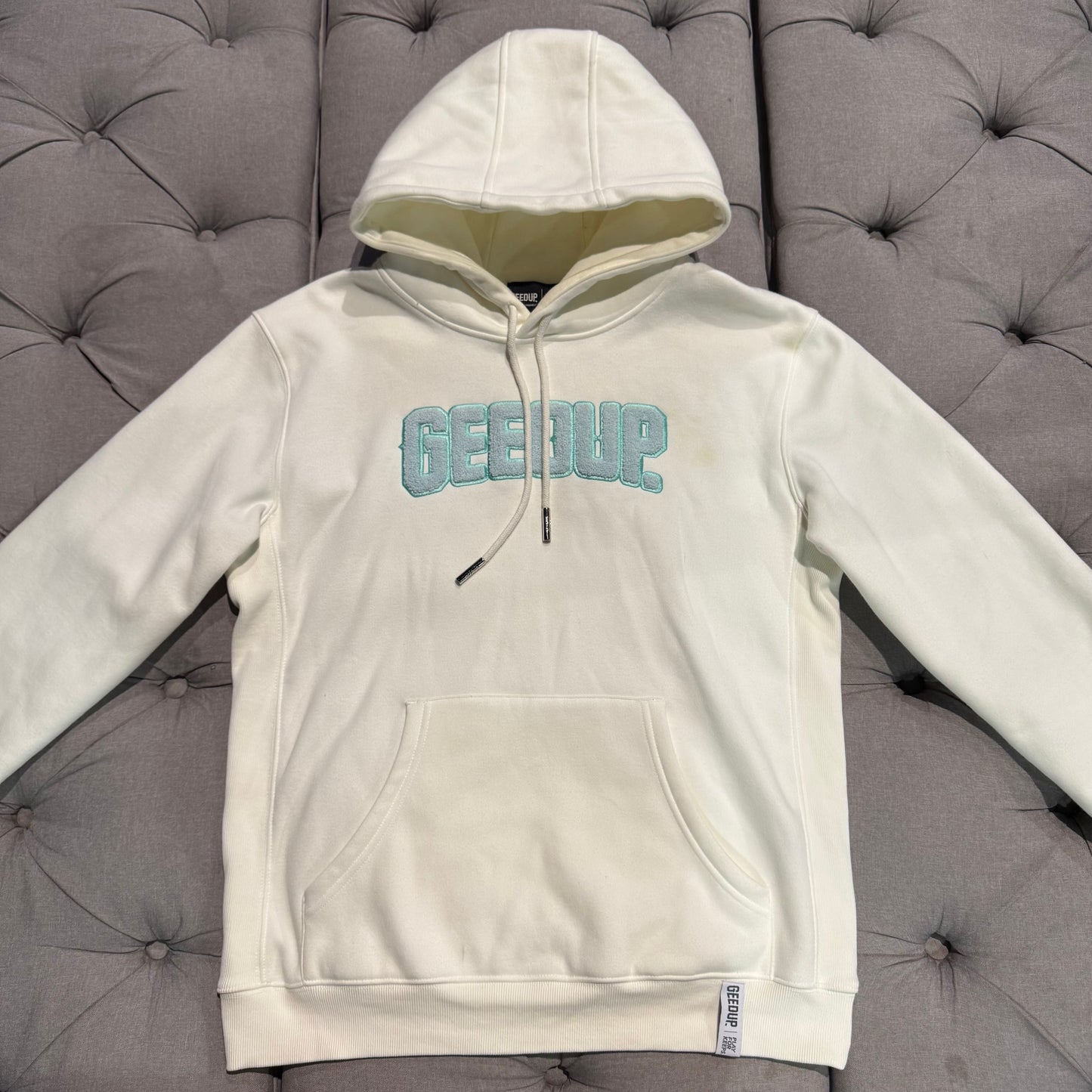 Geedup Play For Keeps Hoodie 'Bone White Teal' (Second hand)