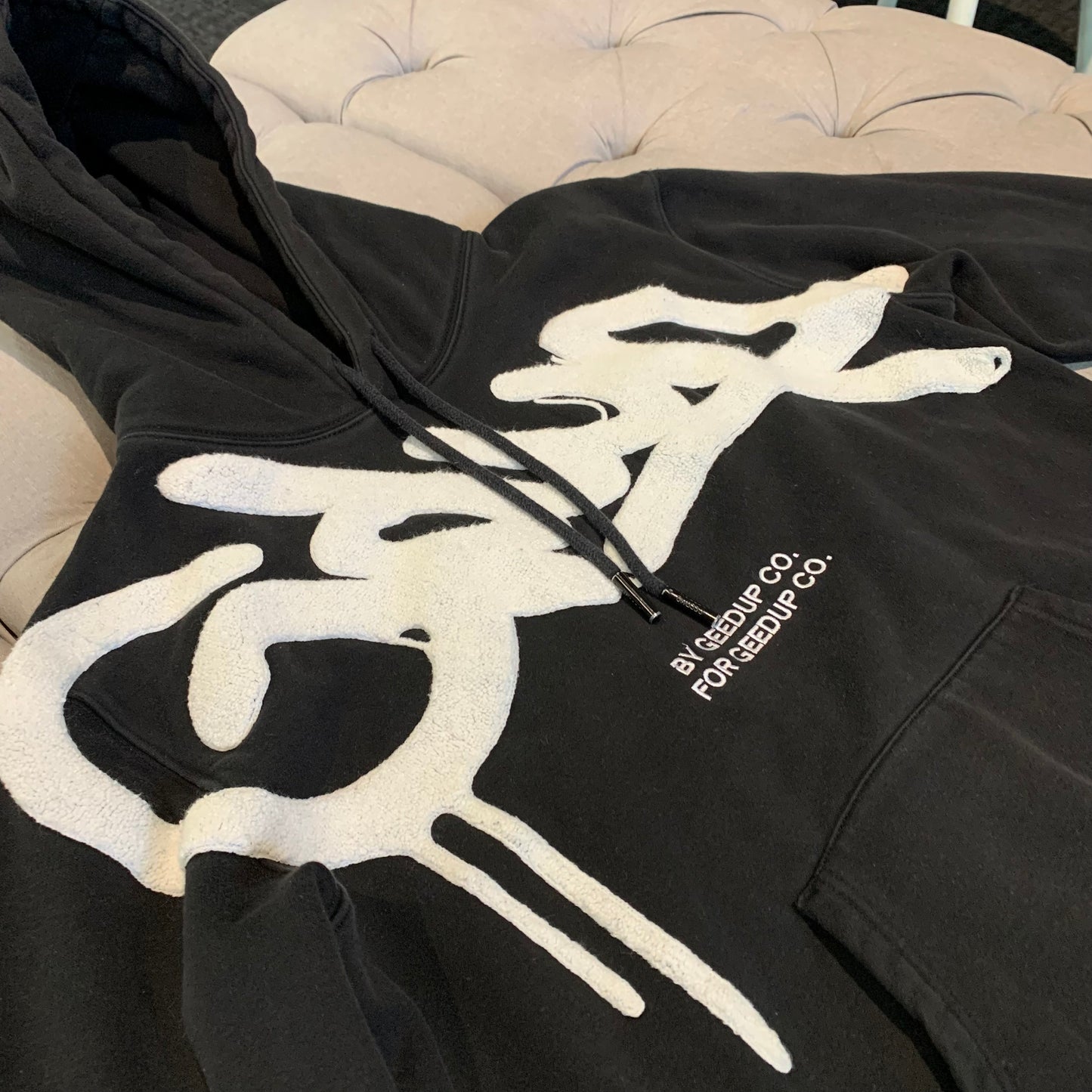 Geedup Handstyle Hoodie ‘Black White’ (Second hand)