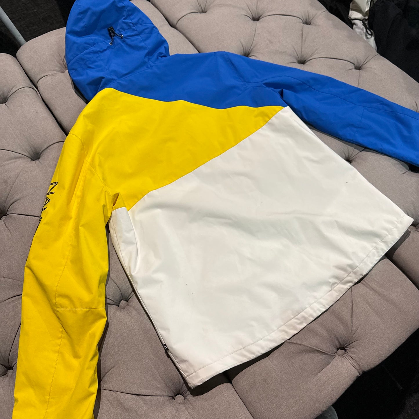 Nautica Sailing Jacket 'Blue Yellow' Panel (Second hand)