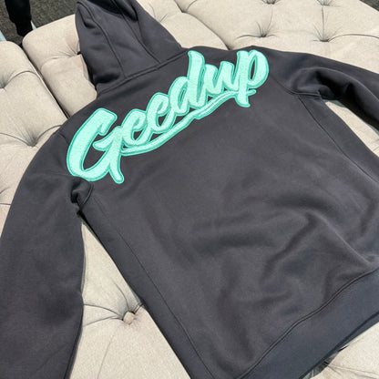 Geedup Script Logo Hoodie 'Navy Green' (Second hand)
