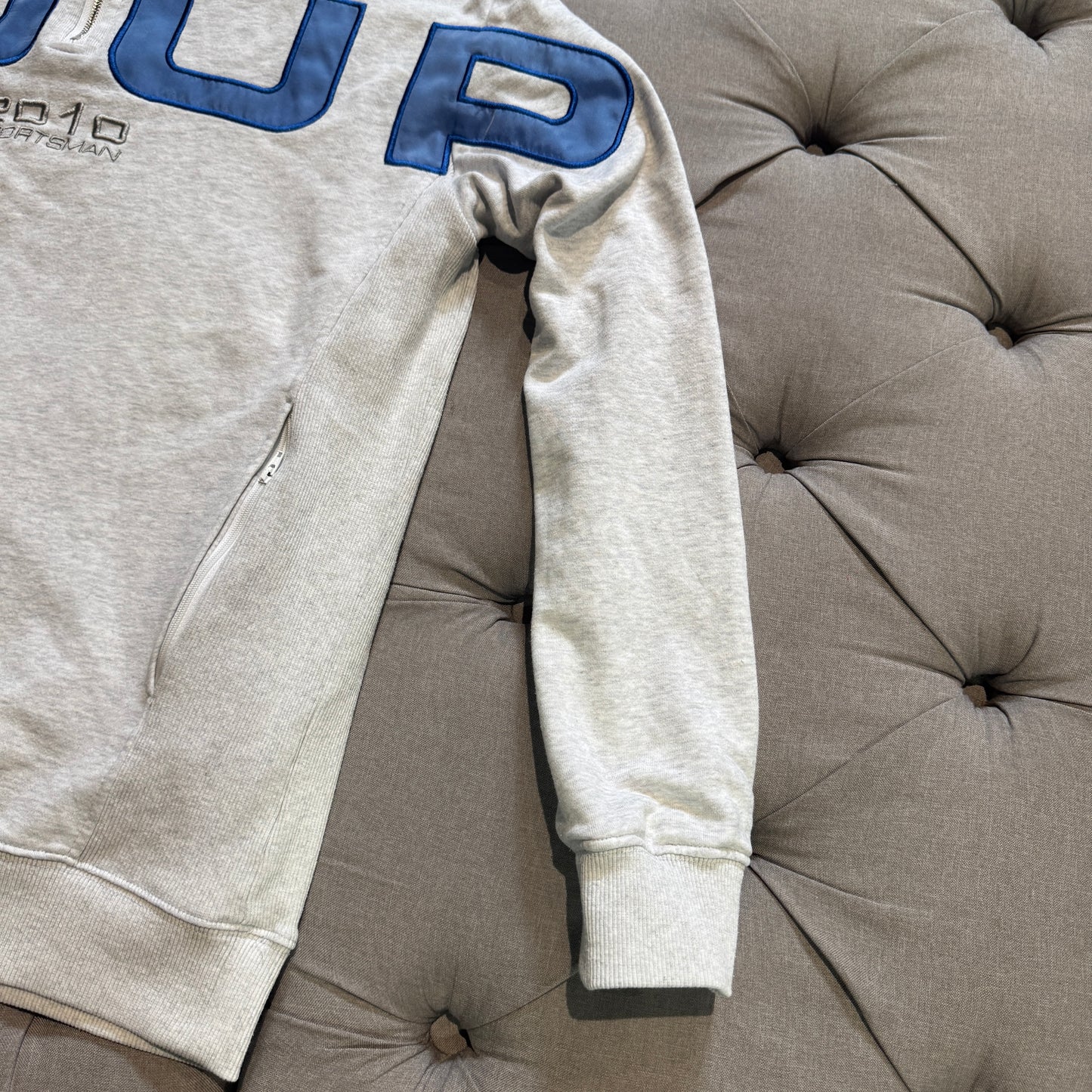 Geedup Since 2010 Quarter Zip 'White Marle Blue' (Second hand)