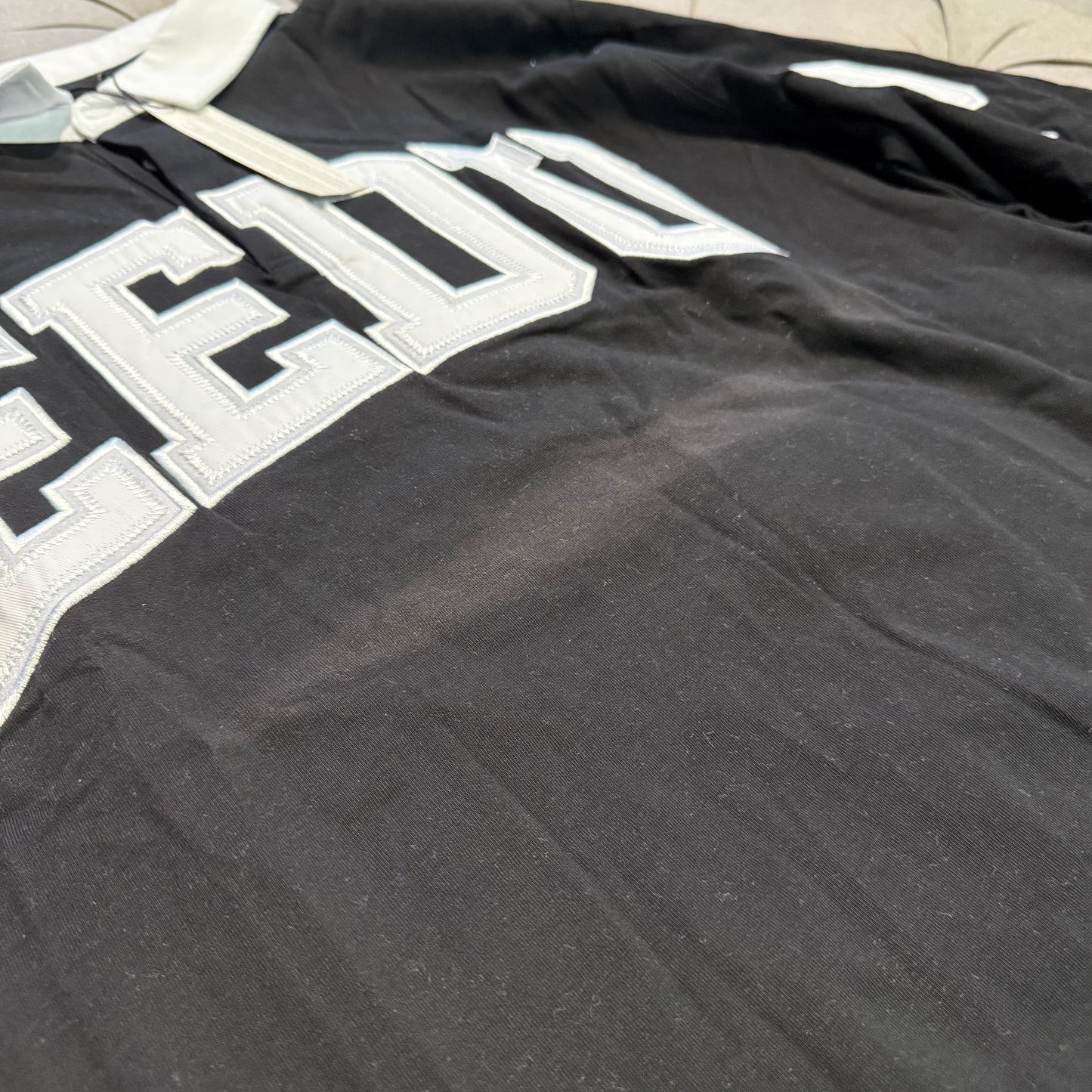 Geedup Team Logo Polo Long Sleeve Shirt 'Black White' (Second hand)