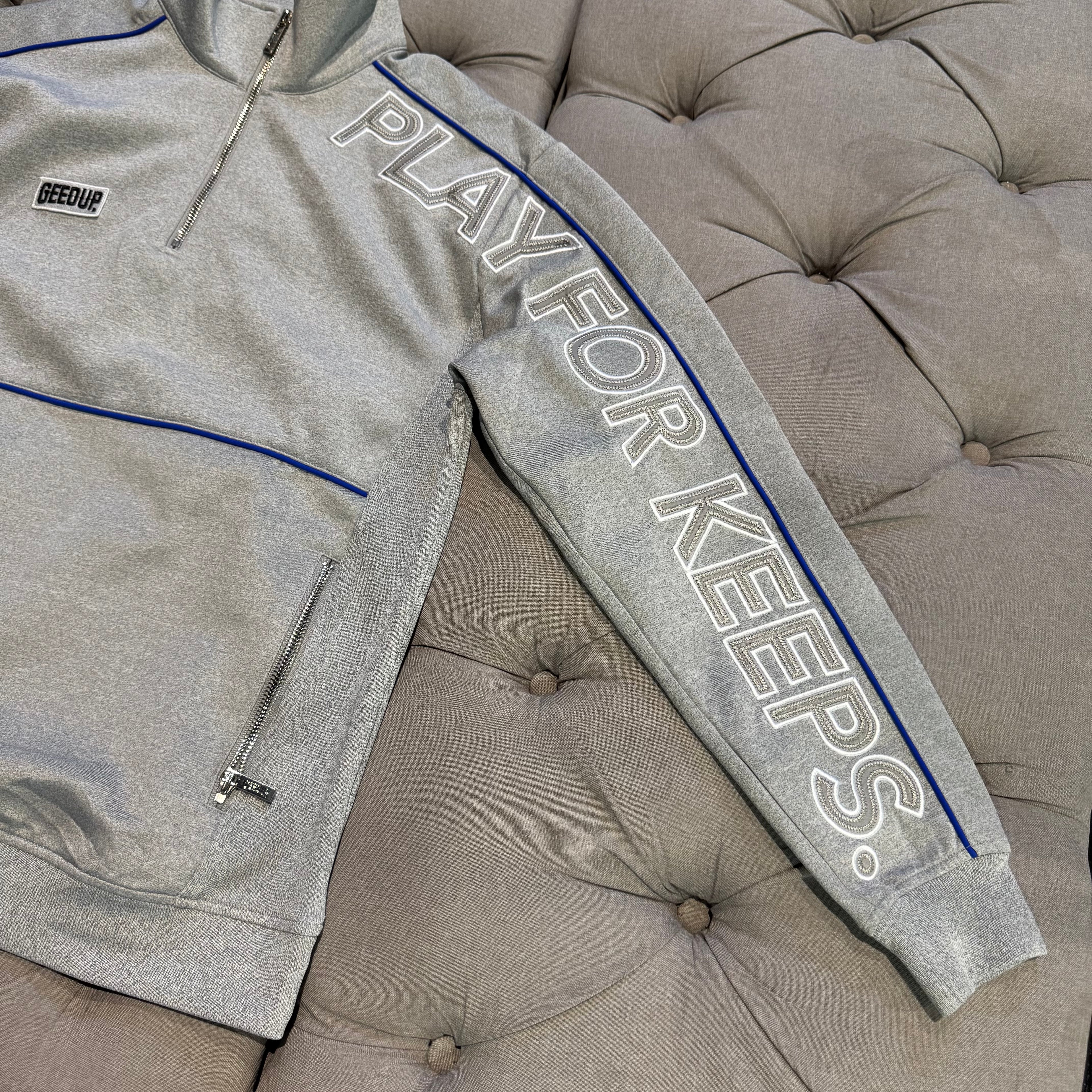 Geedup PFK Qtr Zip 'Grey Blue' (Second hand)