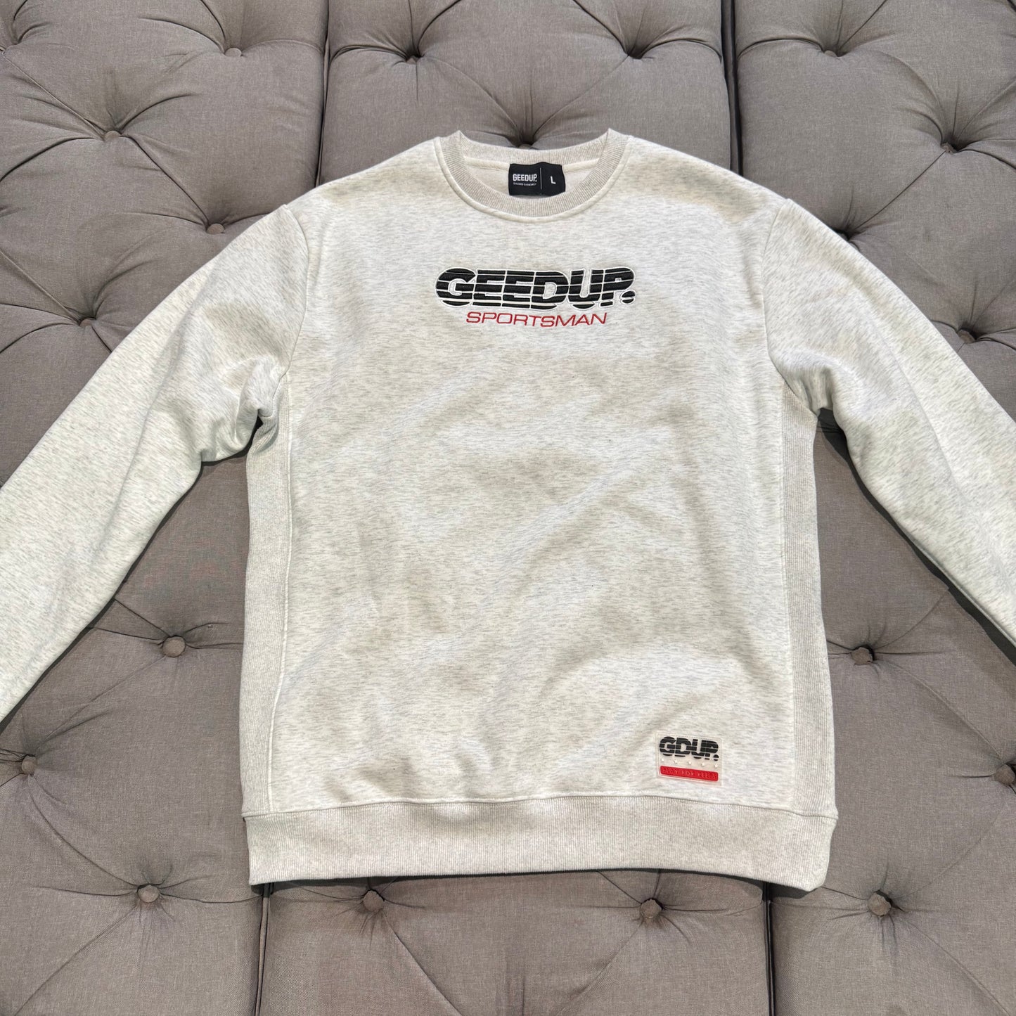 Geedup Sportsman Crewneck 'Marle White Red' (Second hand)