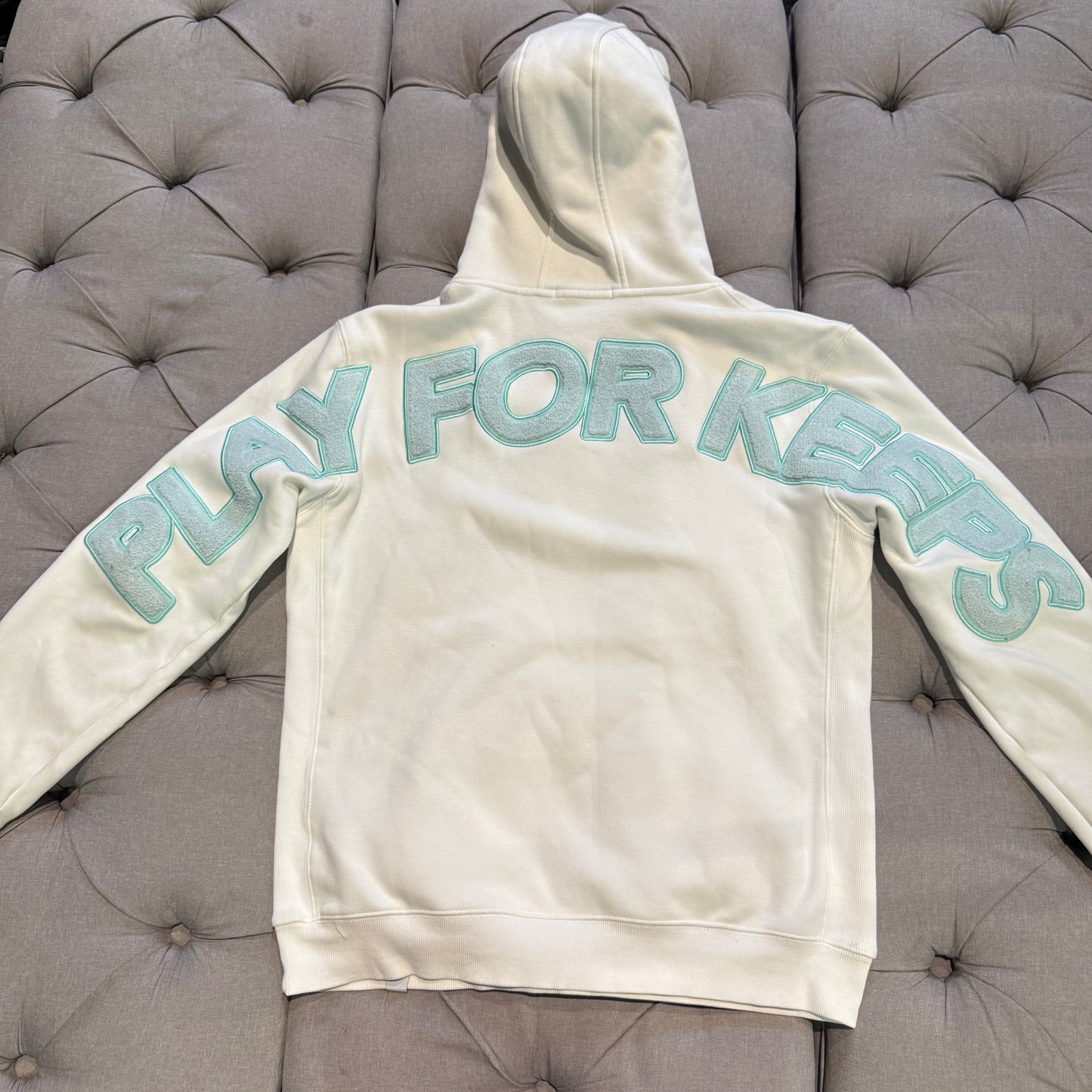 Geedup Play For Keeps Hoodie 'Cream Teal' (Second hand)