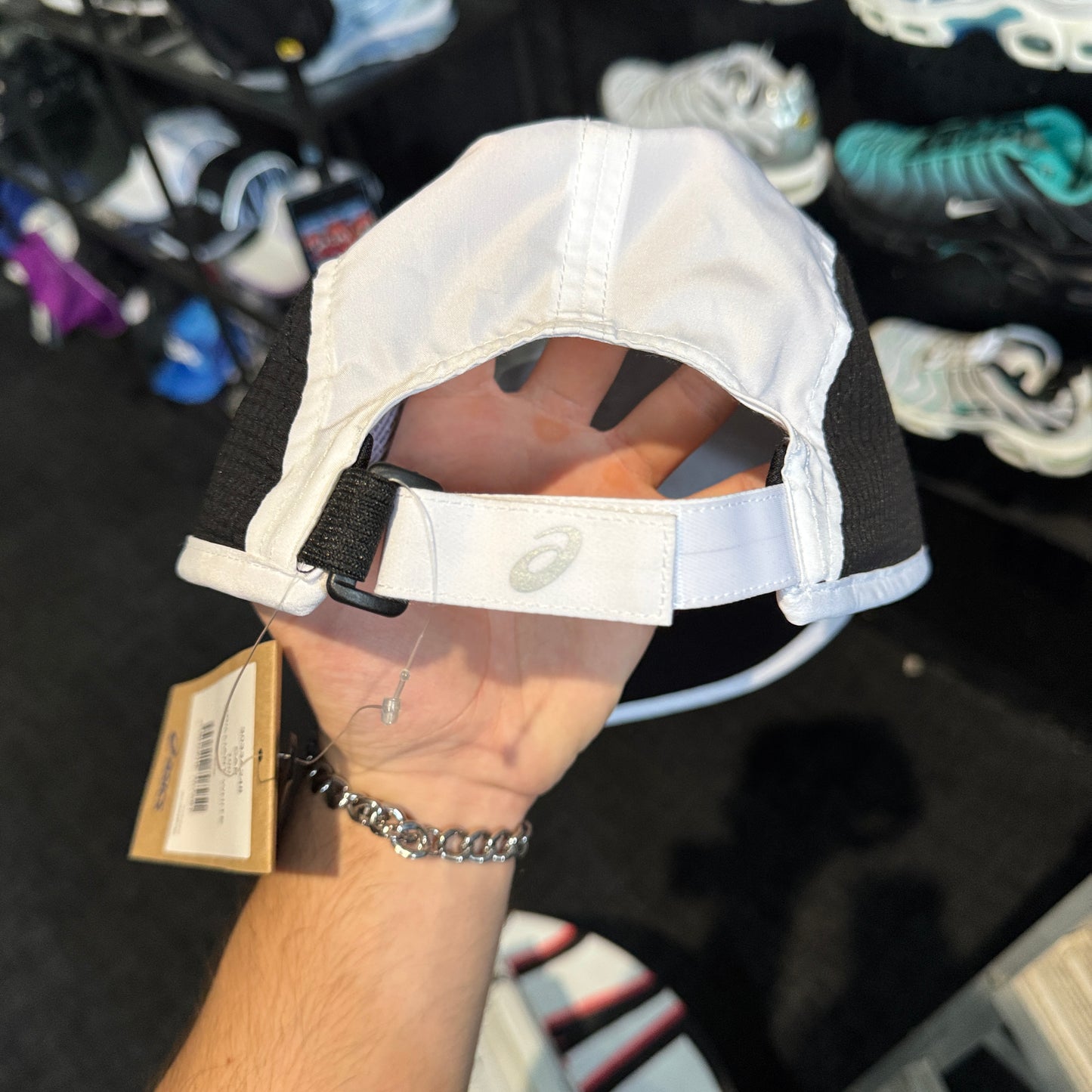 Asics 5 Pannel Cap 'White Black' (Brand New)