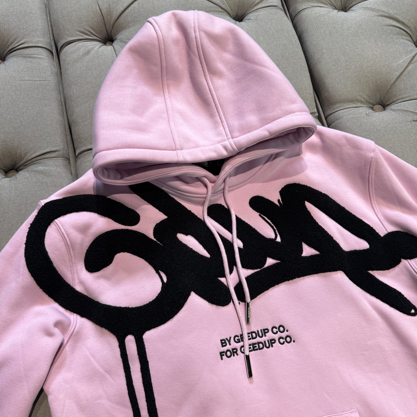 Geedup Handstyle Hoodie 'Lavender Black' (Second hand)