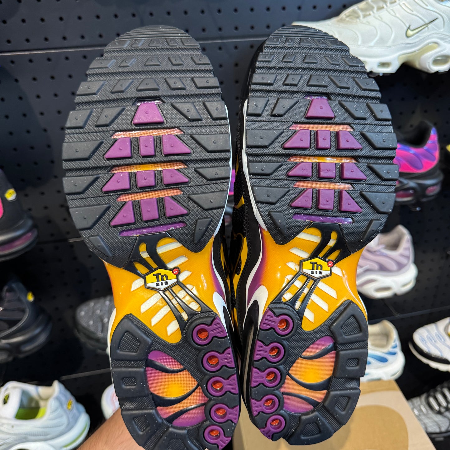 Nike Air Max Plus TN 'Black University Gold Viotech Purple' (Brand New)