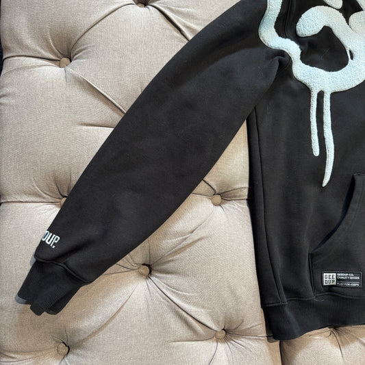 Geedup Handstyle Hoodie 'Black Baby Blue' (Second hand)