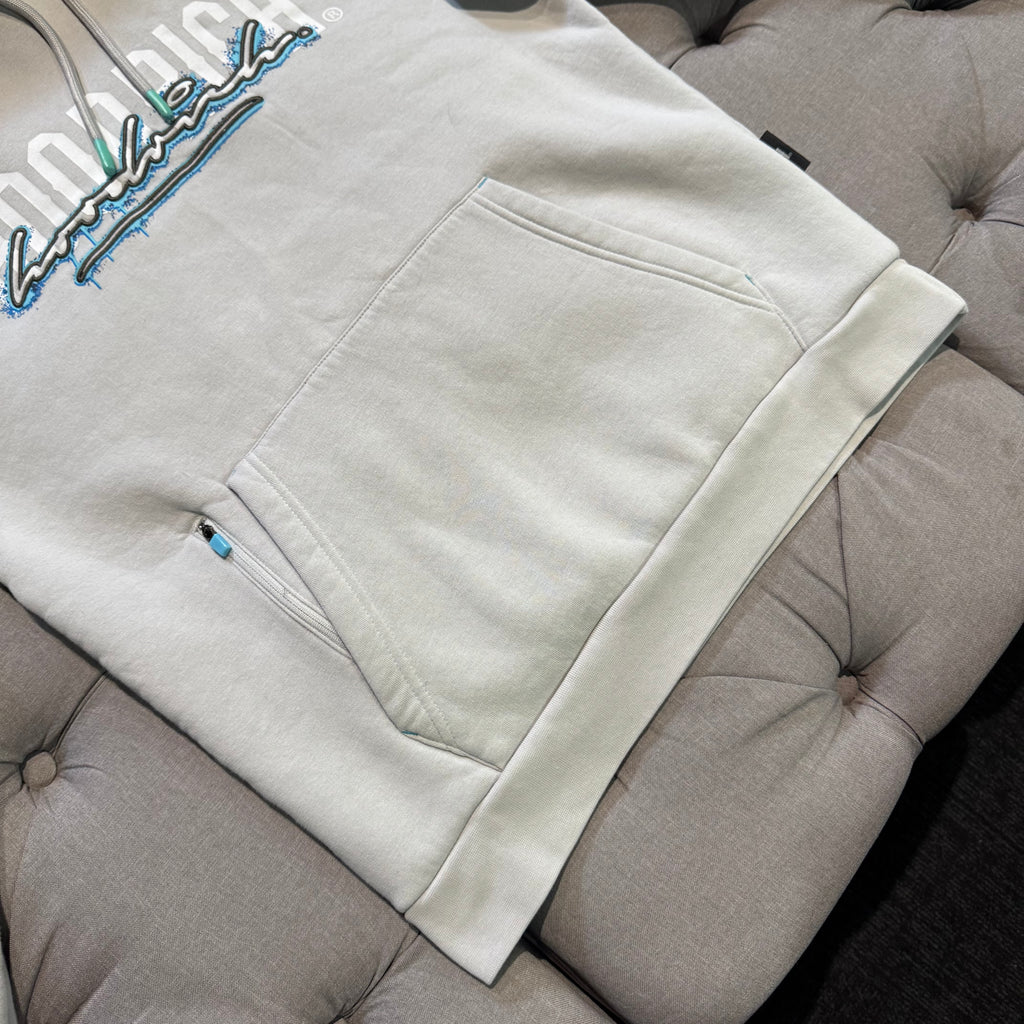 Hoodrich Script Logo Hoodie 'Grey Blue' (Second hand)