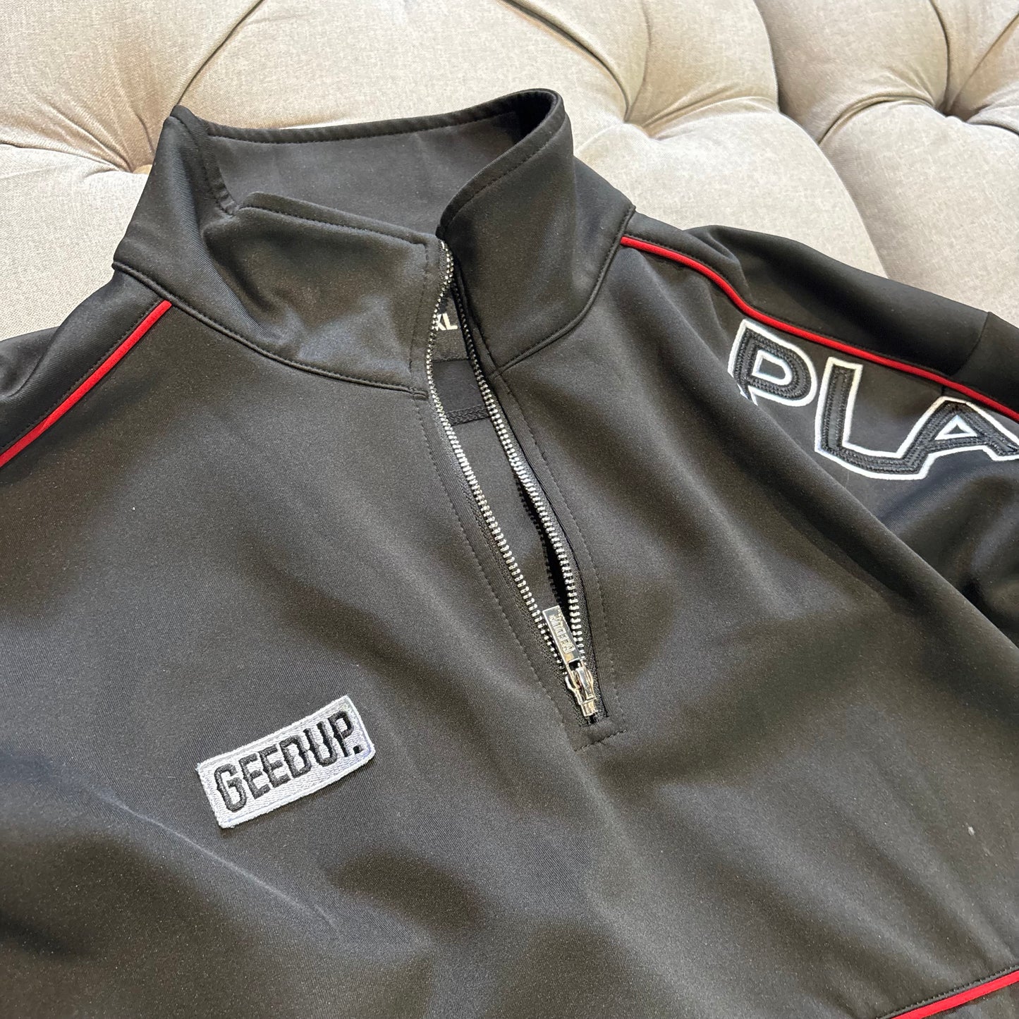 Geedup Play For Keeps Quarter Zip 'Black Red' (Second hand)
