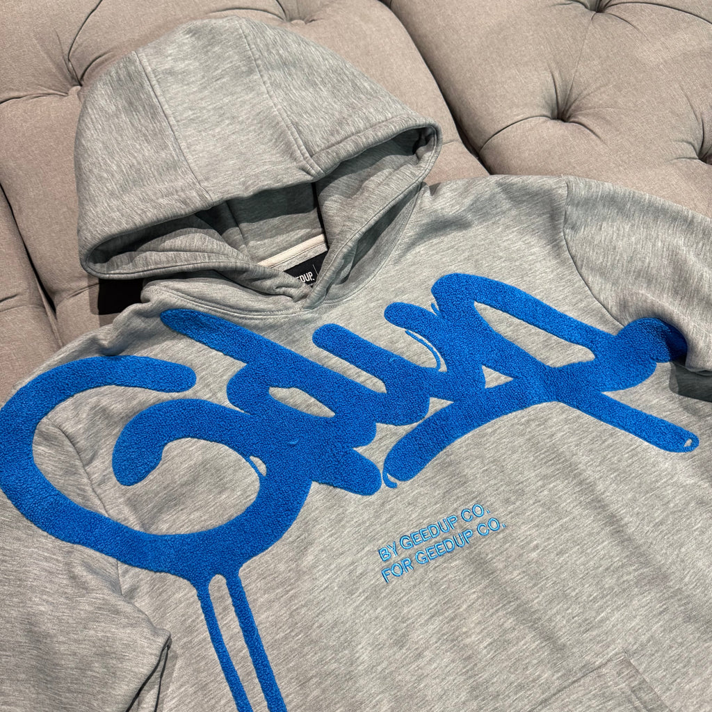 Geedup Handstyle Hoodie 'Grey Blue' (Second hand)
