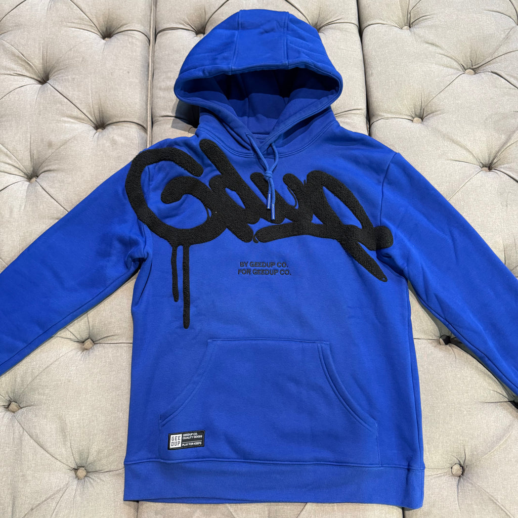 Geedup Handstyle Hoodie 'Black Blue' (Second hand)