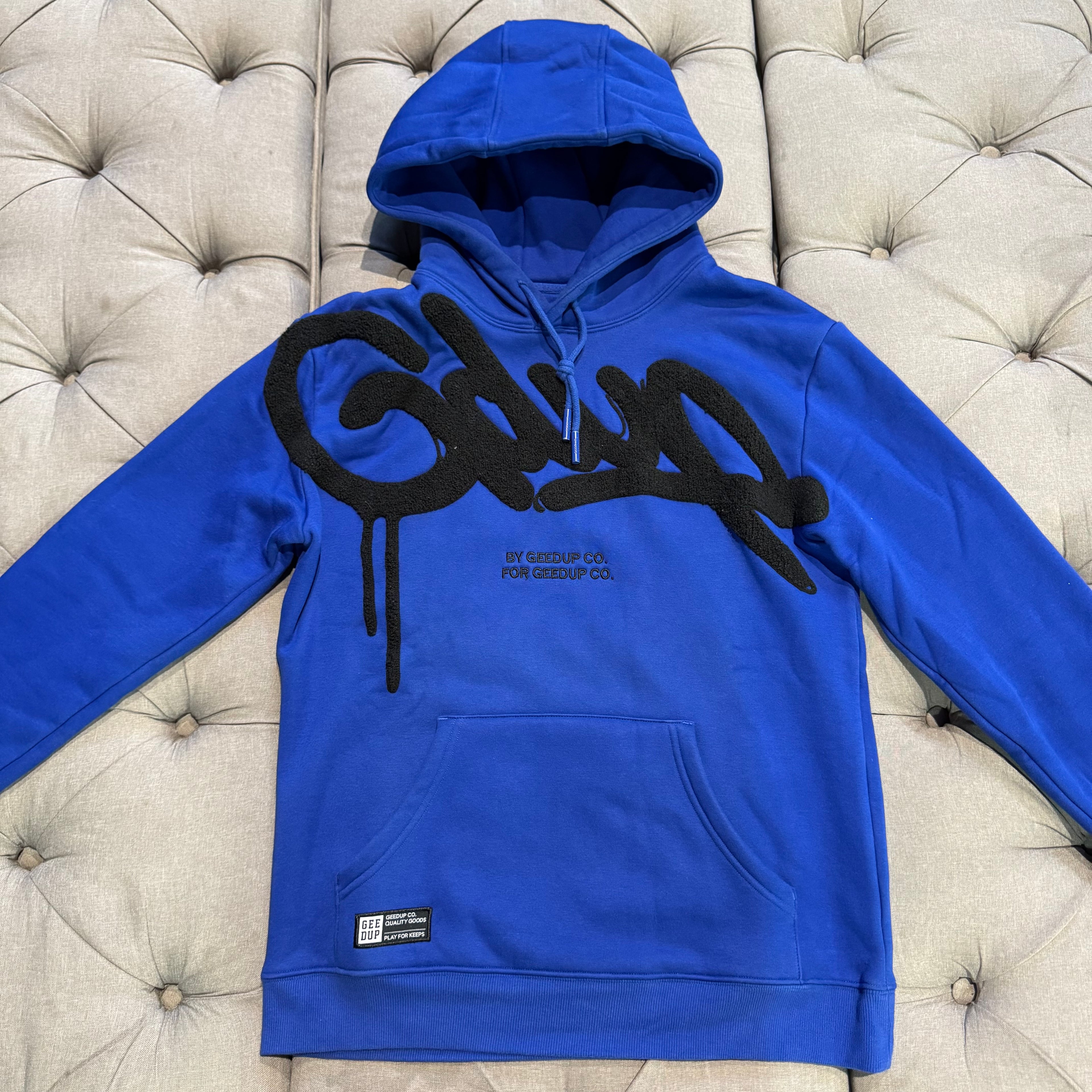 Geedup Handstyle Hoodie 'Black Blue' (Second hand)