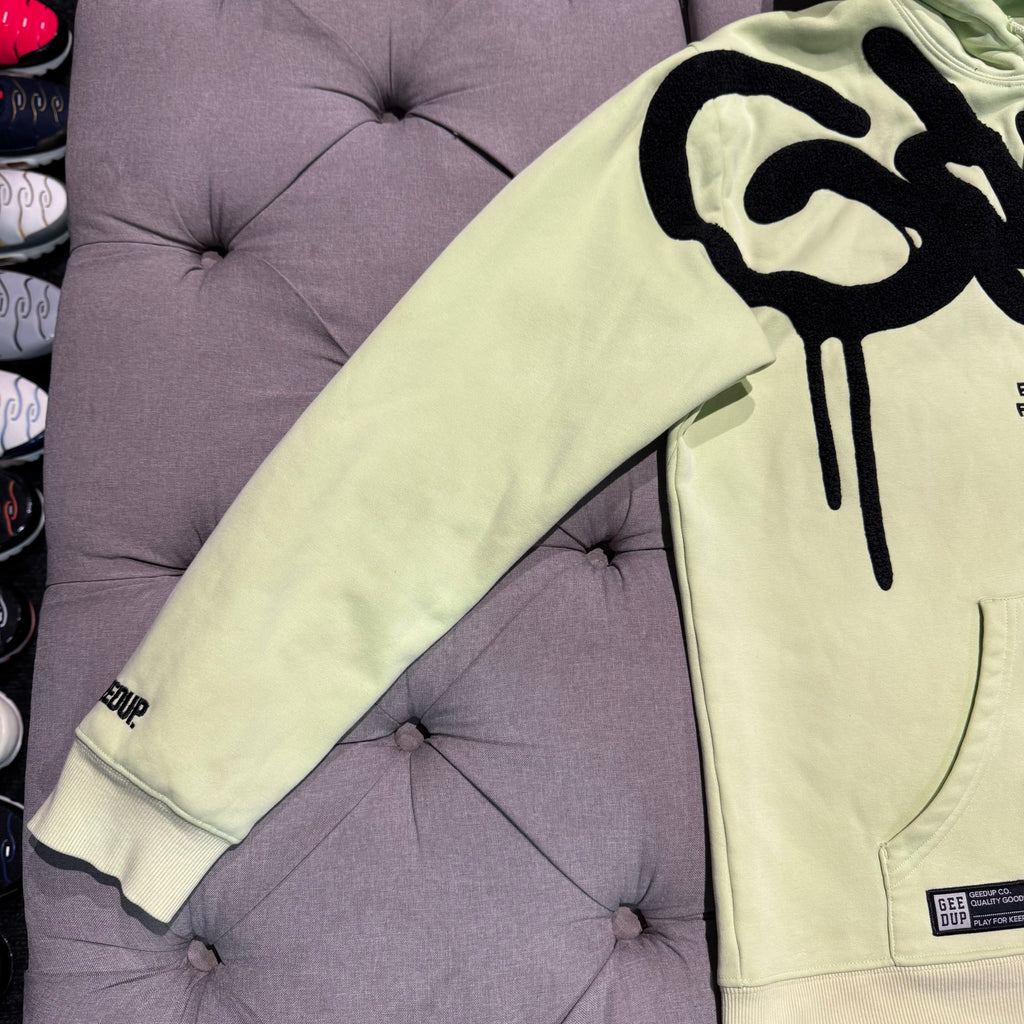 Geedup Handstyle Hoodie 'Pastel Green Black' (Second hand)