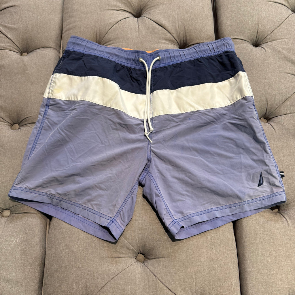 Nautica 83 Striped Swim Shorts 'Blue White Peach' (Second hand)