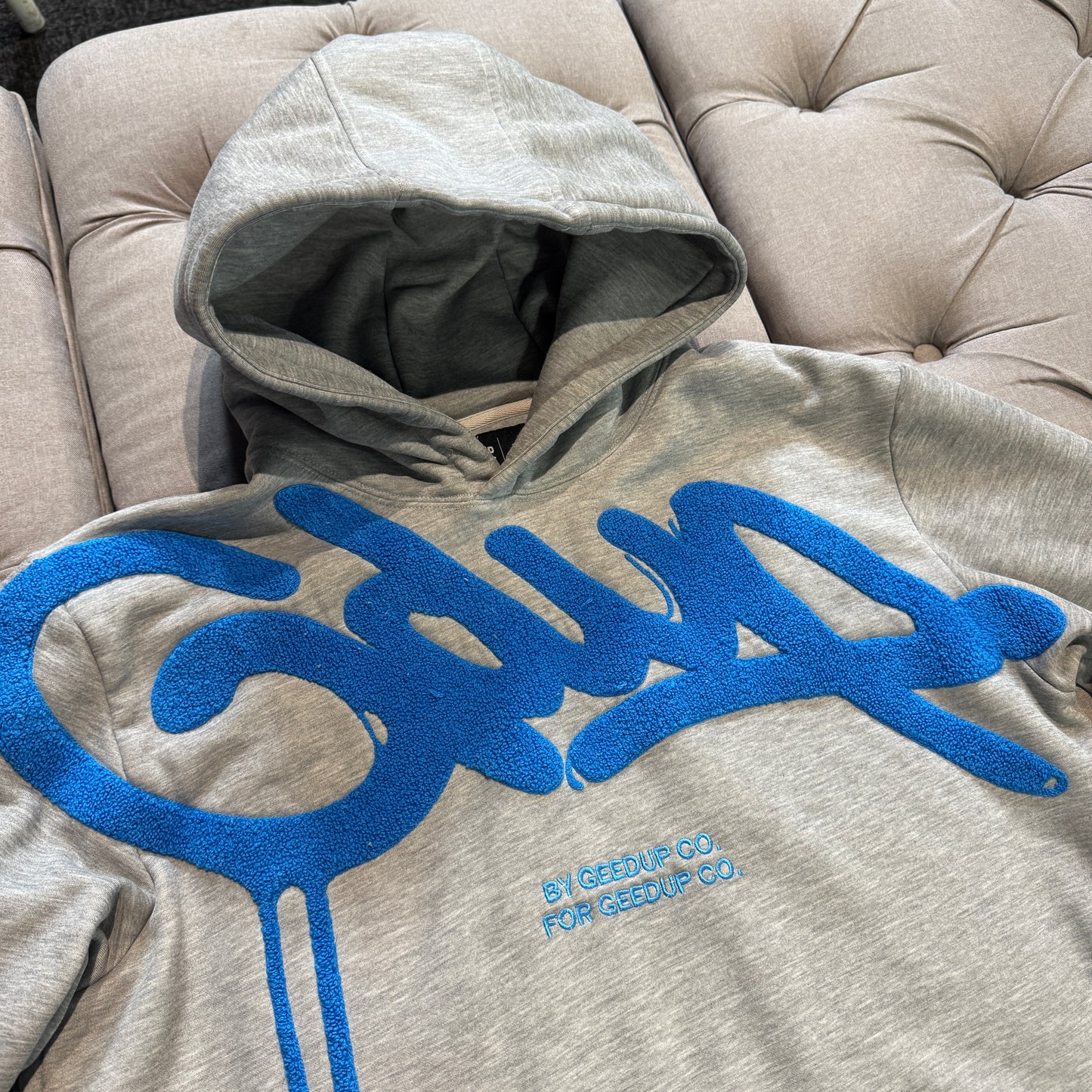 Geedup Handstyle Hoodie 'Grey Blue' (Second hand)