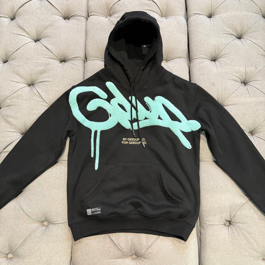 Geedup X Ardee Handstyle Hoodie 'Black Teal Peach' (Second hand)