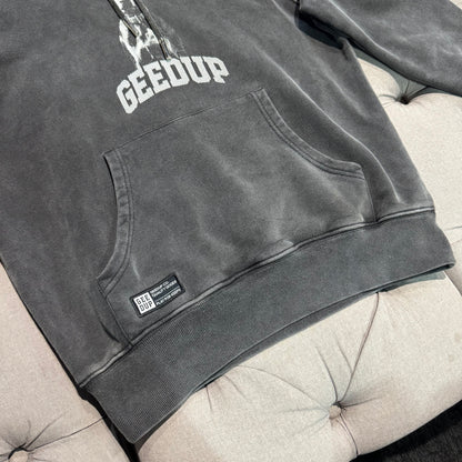 Geedup Doberman Hoodie 'Washed Black' (Second hand)