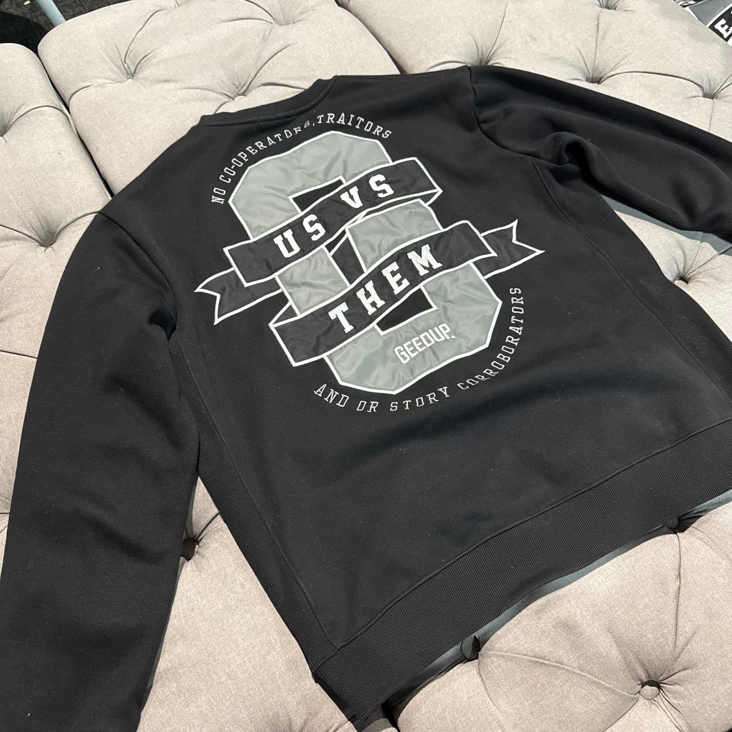 Geedup Us vs Them G Logo Creweck 'Black' (Second hand)