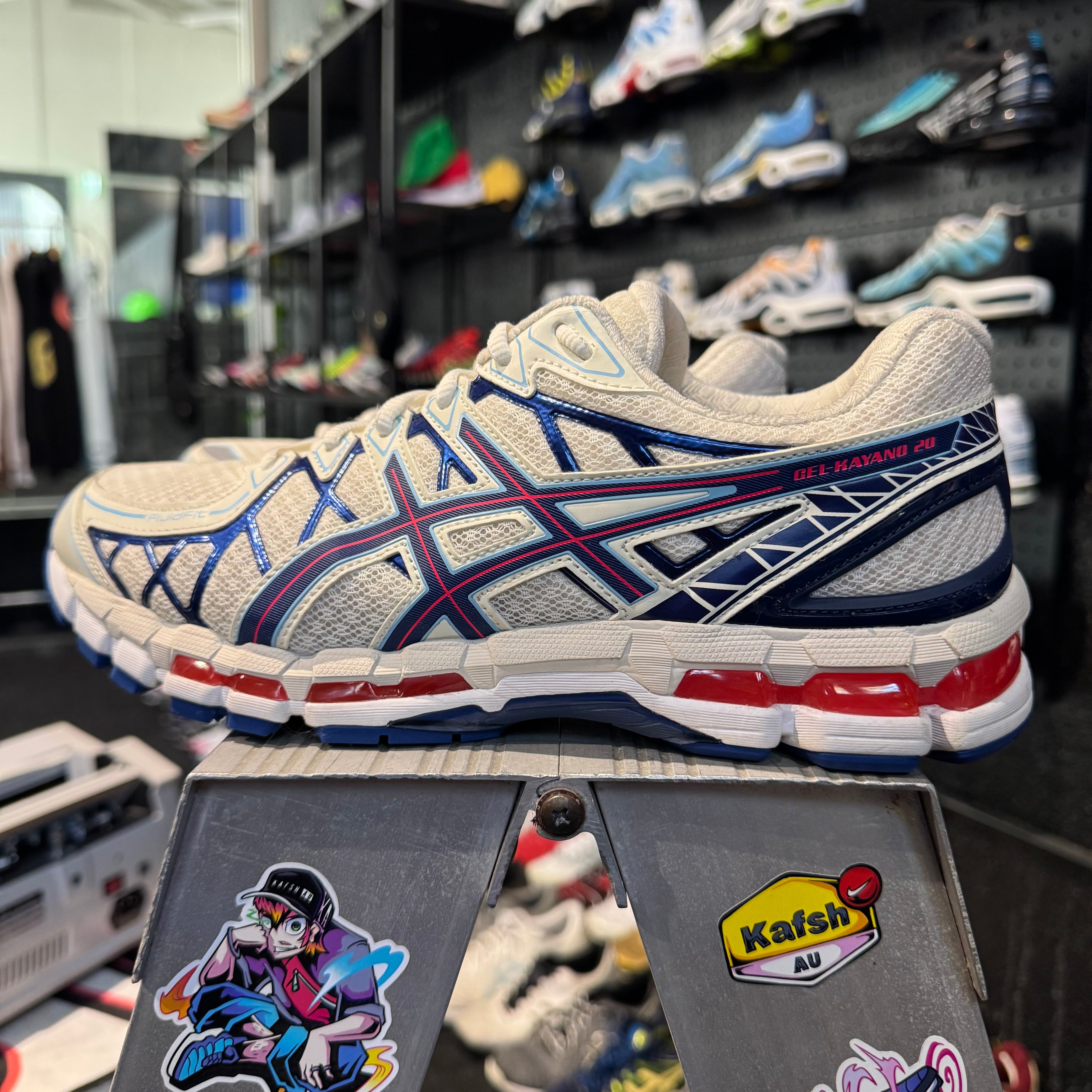 Asics Gel Kayano 20 'Cream Deep Marine Blue' (Second hand)