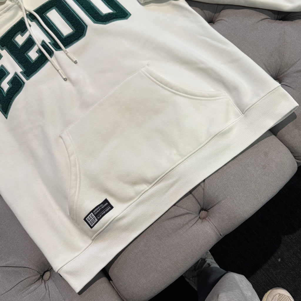 Geedup Team Logo Hoodie 'White Green' (Second hand)