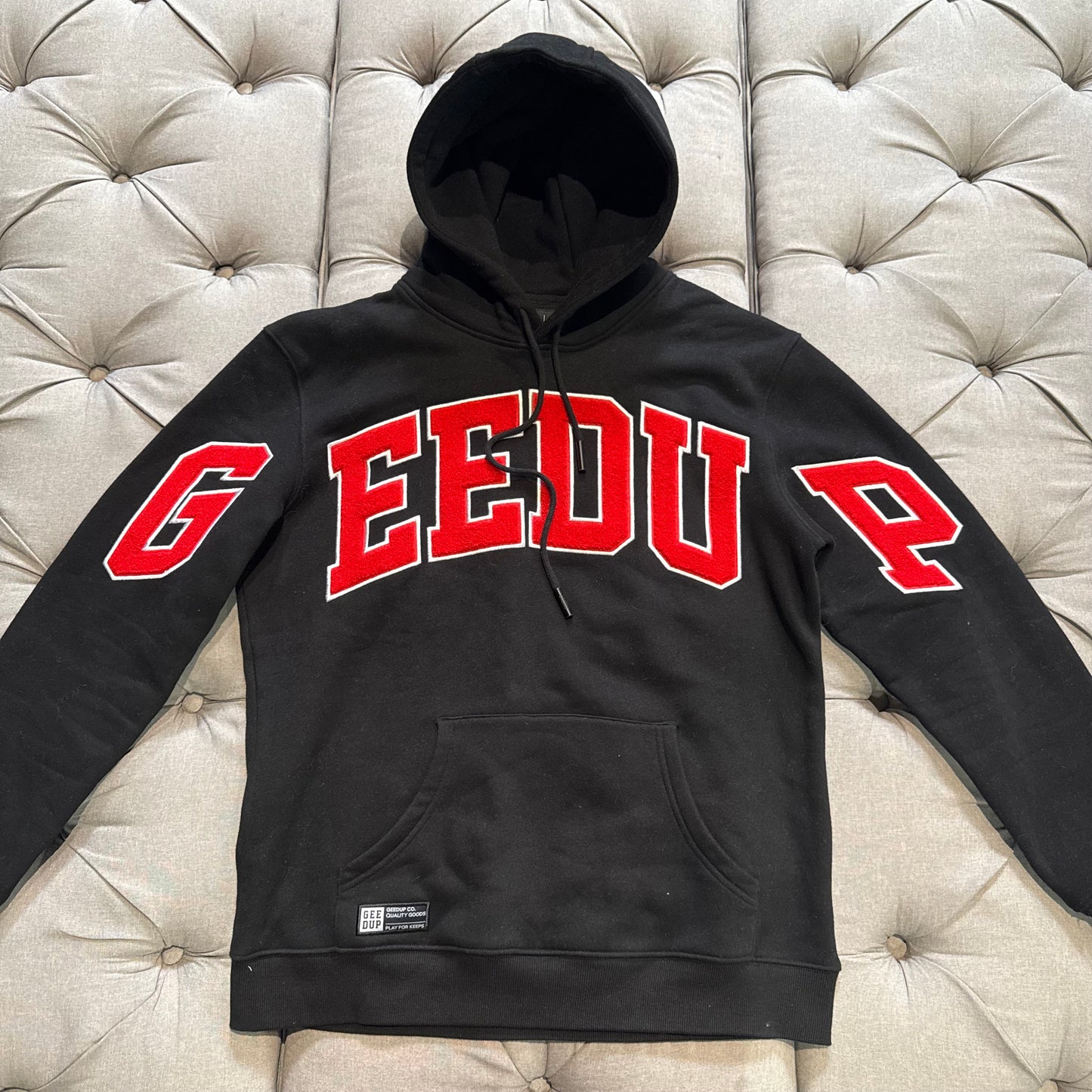 Geedup Team Logo Hoodie 'Black Red' (Second hand)