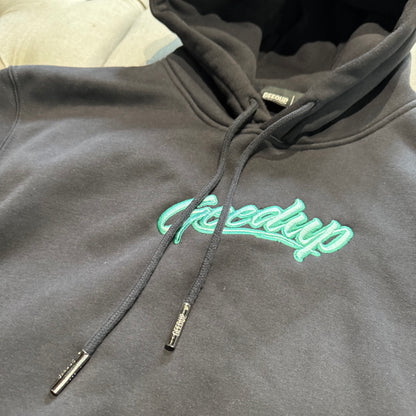 Geedup Script Logo Hoodie 'Navy Green' (Second hand)