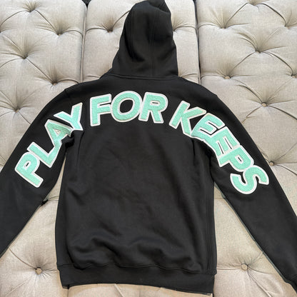 Geedup Play For Keeps Hoodie 'Black Teal' (Second hand)