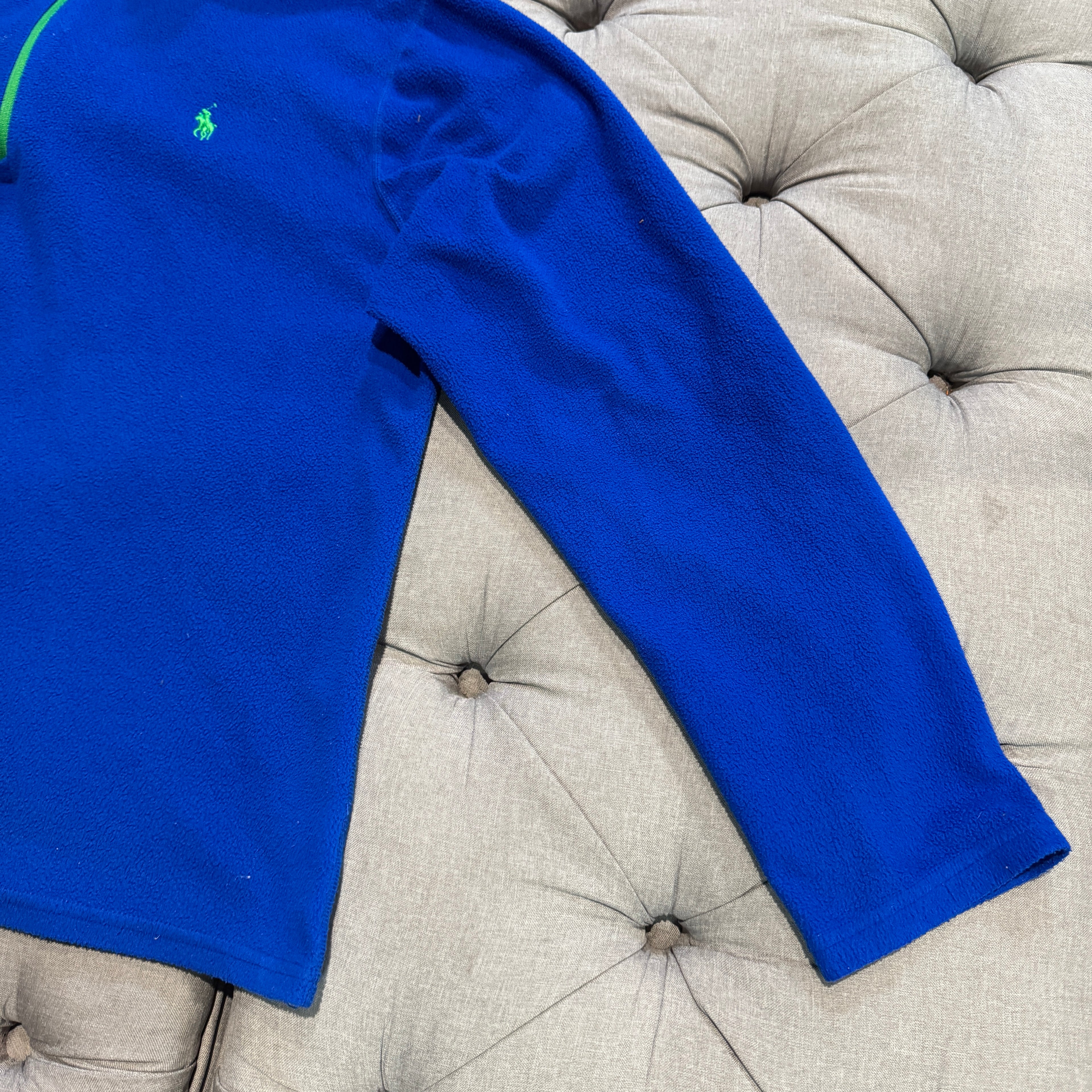 Polo Ralph Lauren Fleece Qtr Zip Jacket 'Blue Green' (Second hand)