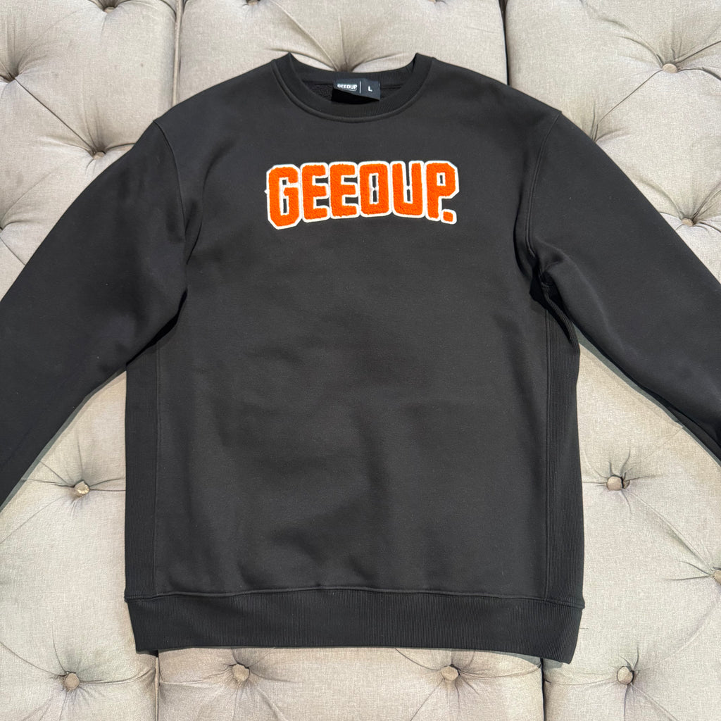 Geedup Play For Keeps Crewneck 'Black Orange' (Unreleased) (Second hand)