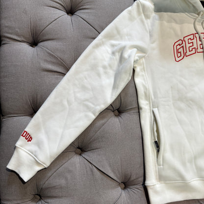 Geedup Team Logo Proud Hoodie 'White Red' (Second hand)