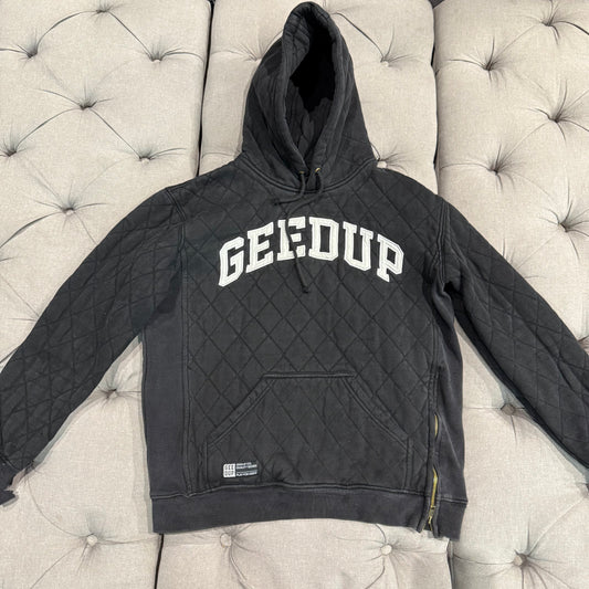 Geedup Quilt Logo Hoodie 'Black' (Second hand)