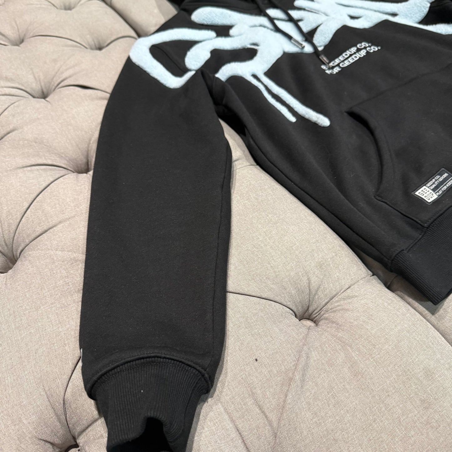 Geedup Handstyle Hoodie 'Baby Blue/Black' (Second hand)
