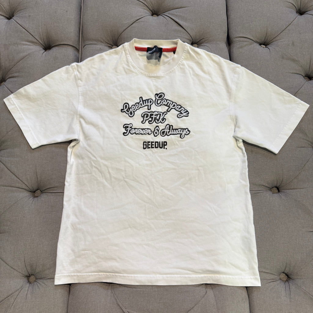 Geedup PFK Forever And Always T-Shirt 'White Black' (Second hand)