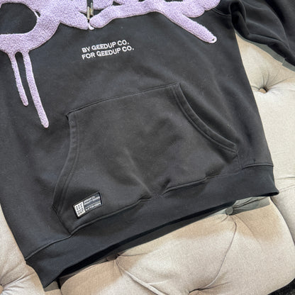 Geedup Handstyle Hoodie 'Black Lavender' (Second hand)