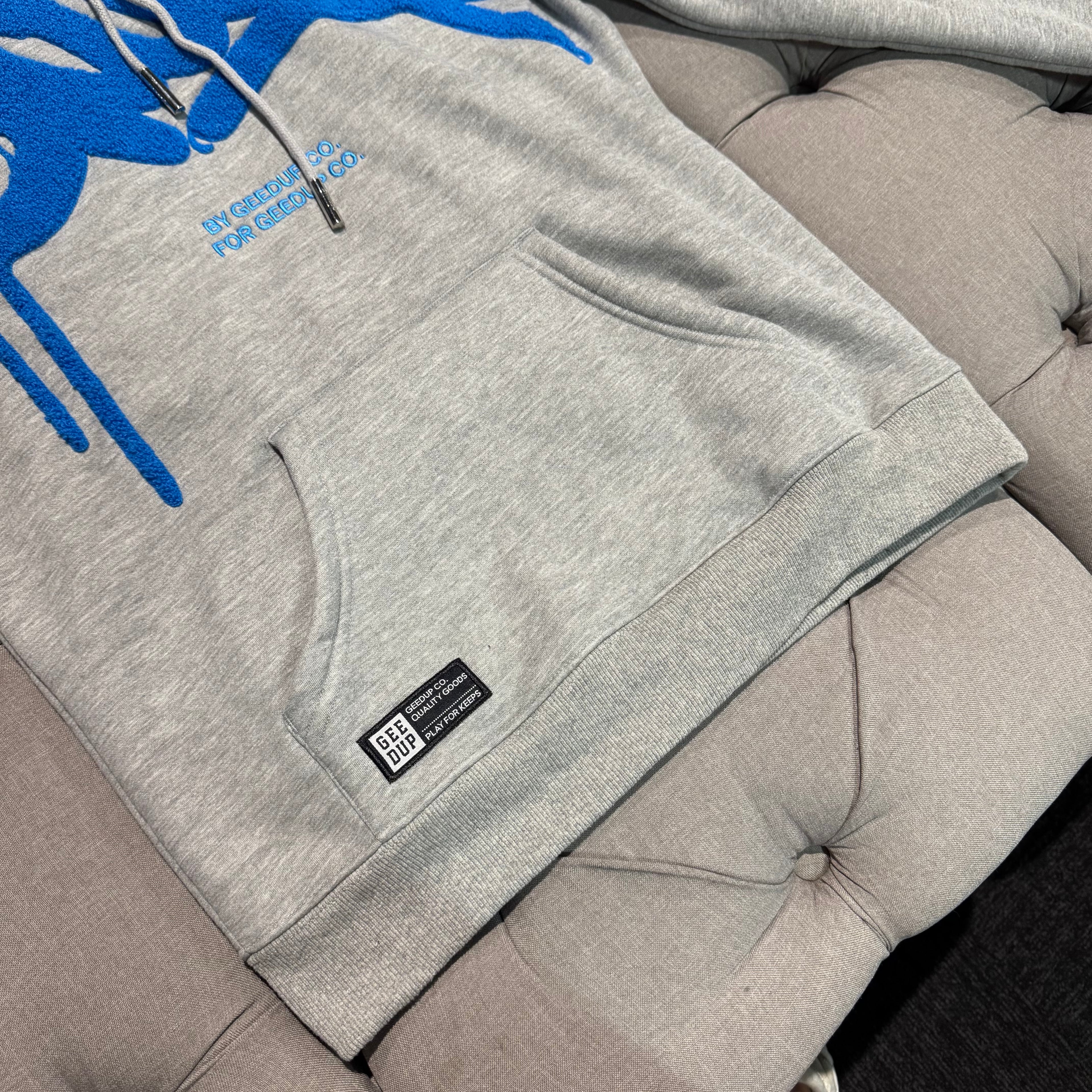 Geedup Handstyle Hoodie 'Grey Blue' (Second hand)