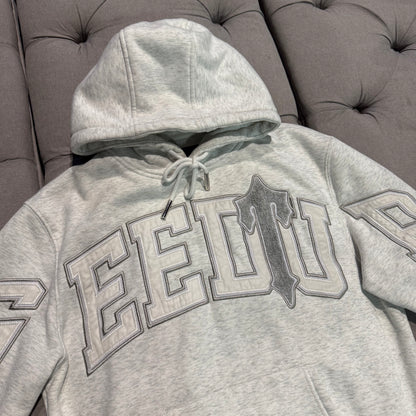 Geedup X Trapstar Team Logo x Irongate T Hoodie 'White Marle Grey' (Second hand)
