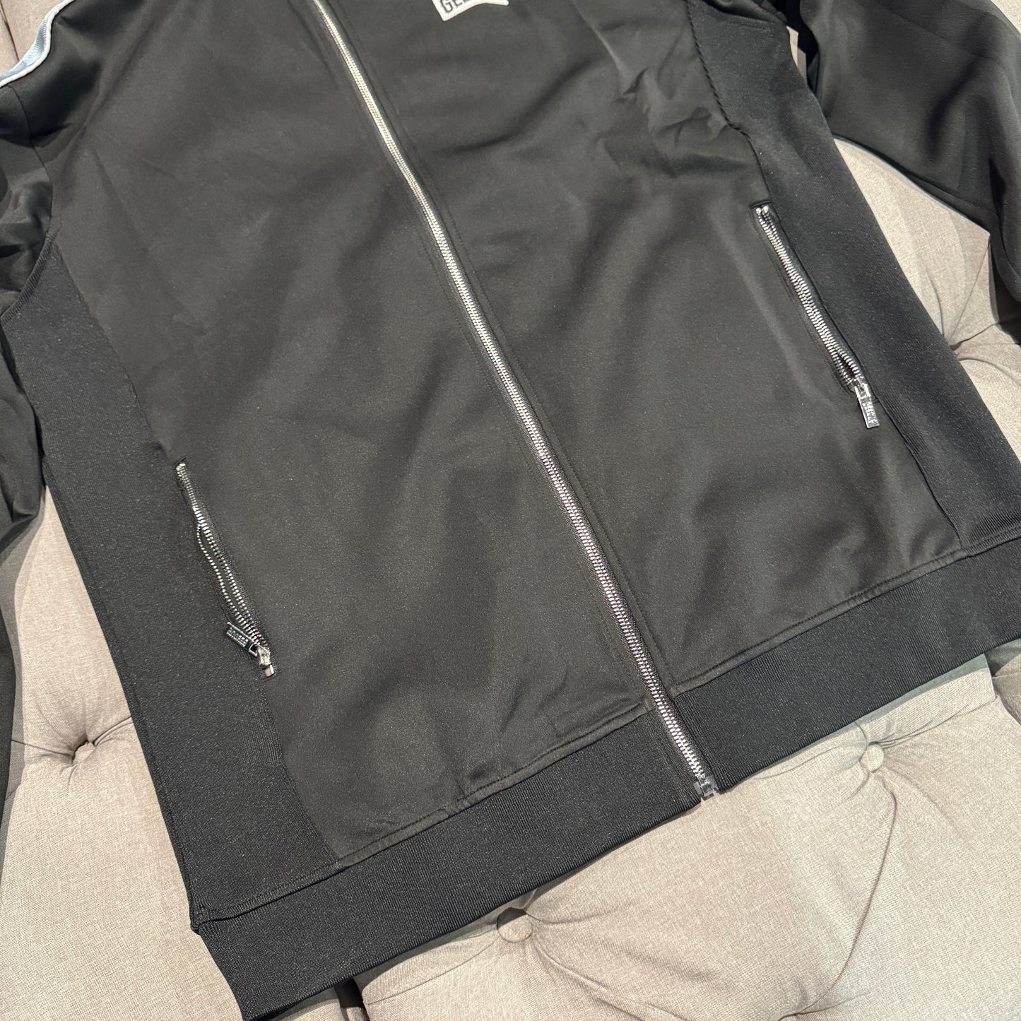 Geedup Play For Keeps Zip Up Jacket 'Black Baby Blue' (Second hand)