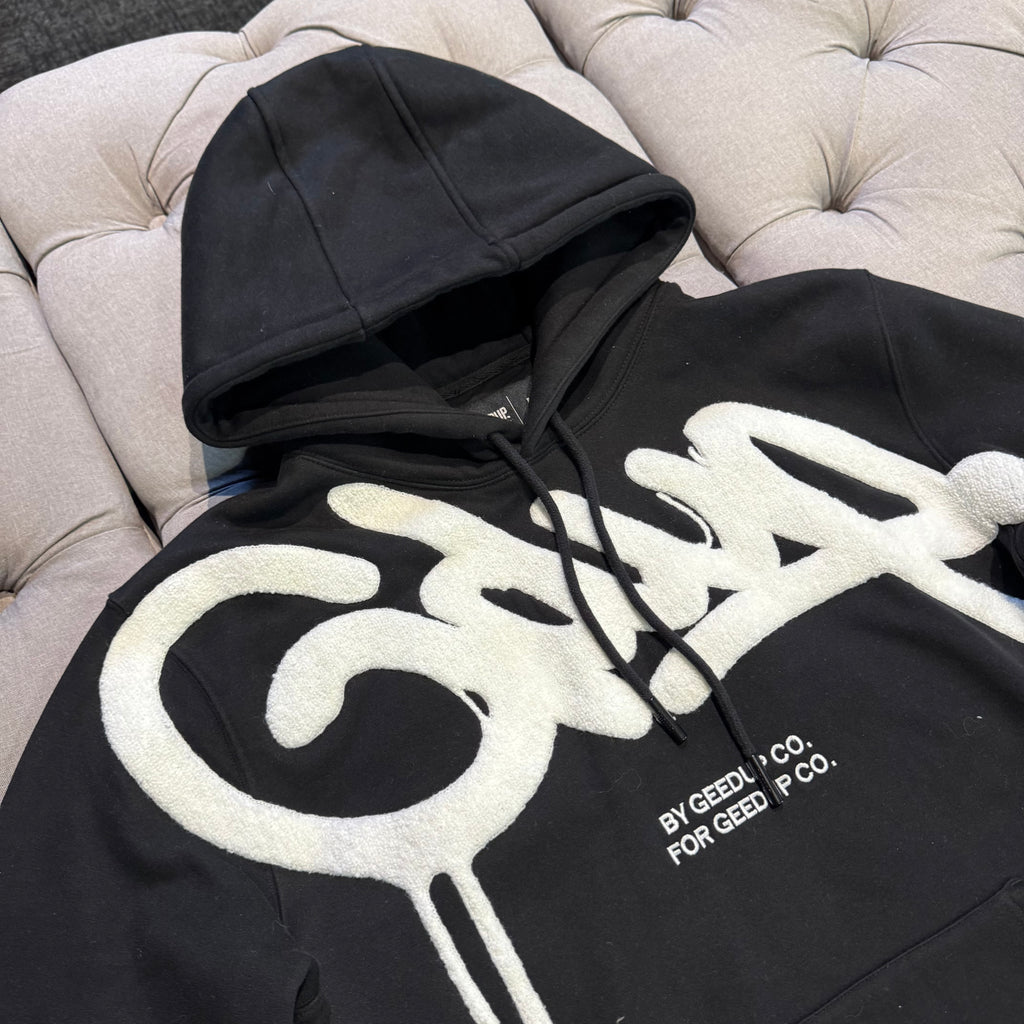 Geedup Handstyle Hoodie 'Black White' (Second hand)