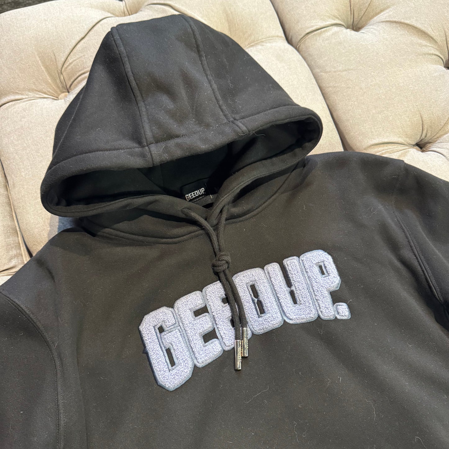 Geedup Play For Keeps Hoodie 'Black Lavender' (Second hand)